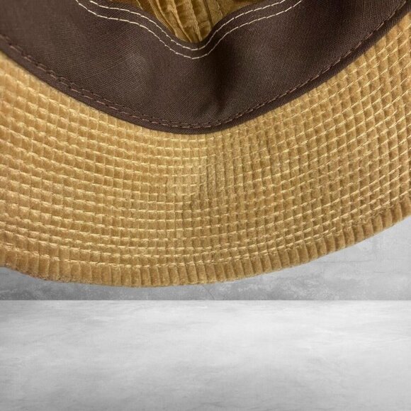 Trav'ler by Country Gentleman Men's Tan Vintage Fedora Corduroy Hat 7 1/8 - Picture 7 of 8